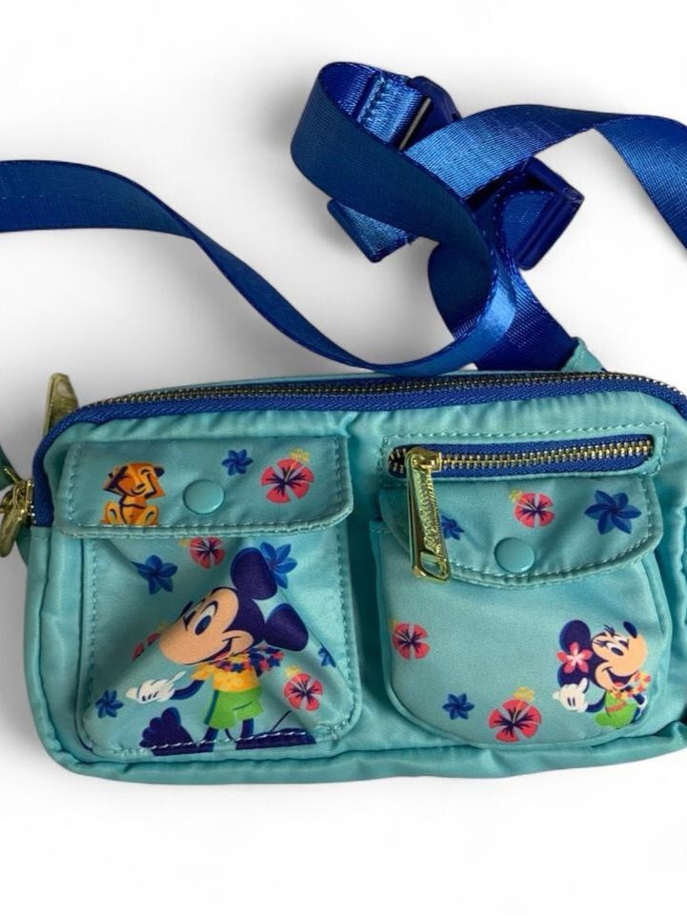 Loungefly Disney Aulani 2022 Mickey Minnie Crossbody Fanny Pack Belt Bag Hawaii